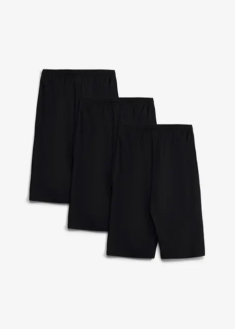 Lot de 3&nbsp;bermudas en jersey 100% coton, bonprix