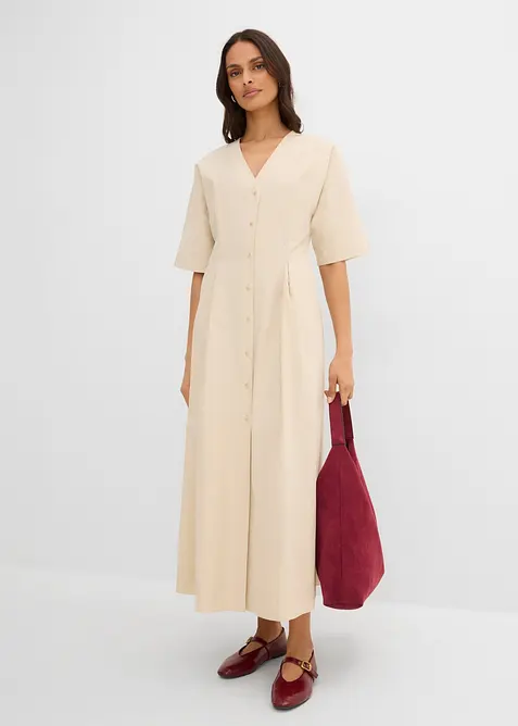 Midikleid aus Baumwoll-Mix, bonprix