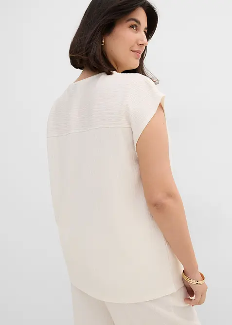 T-shirt en mati&egrave;re textur&eacute;e, bonprix