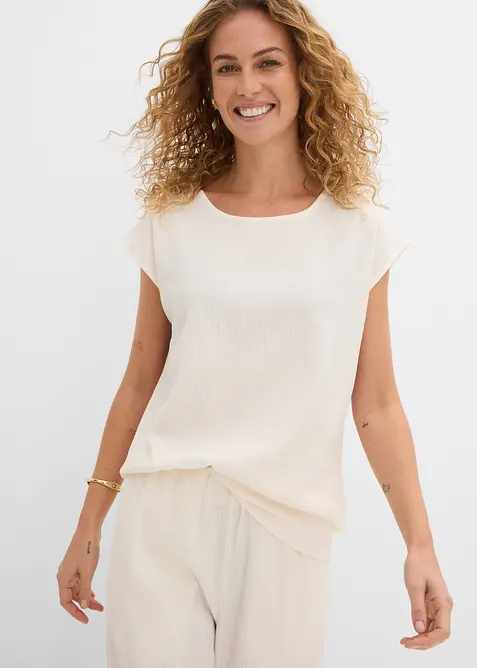 T-shirt en mati&egrave;re textur&eacute;e, bonprix