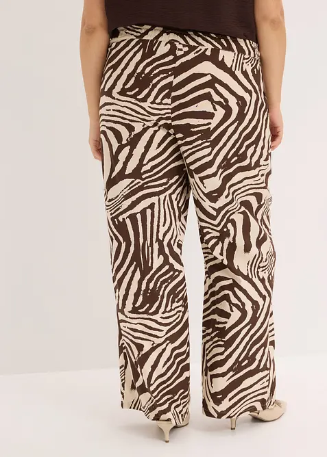 Pantalon taille &eacute;lastiqu&eacute;e en viscose, bonprix