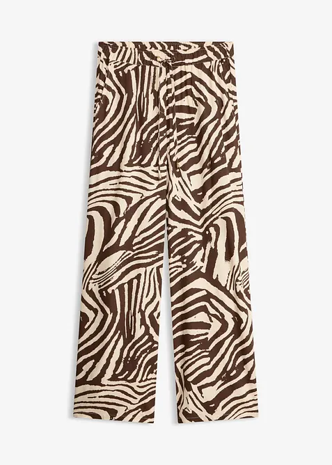 Pantalon taille &eacute;lastiqu&eacute;e en viscose, bonprix