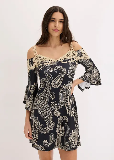 Ausgestelltes Carmen-Kleid, bonprix