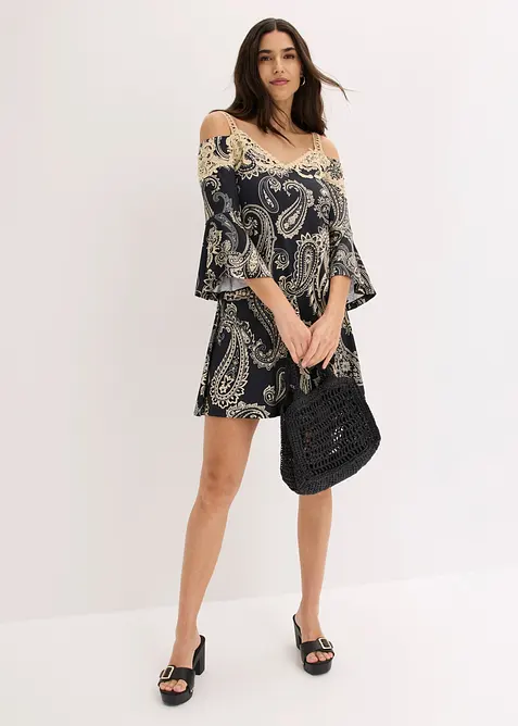 Ausgestelltes Carmen-Kleid, bonprix