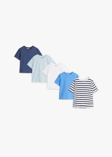 Lot de 5&nbsp;T-shirts 100% coton, bonprix