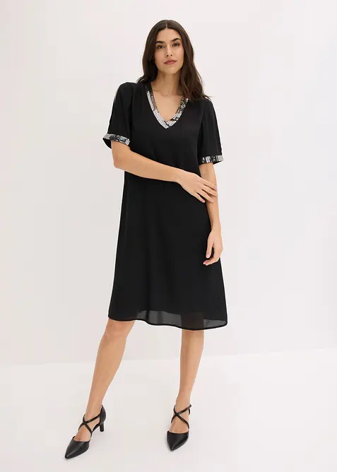 Chiffonkleid mit Pailletten, bonprix