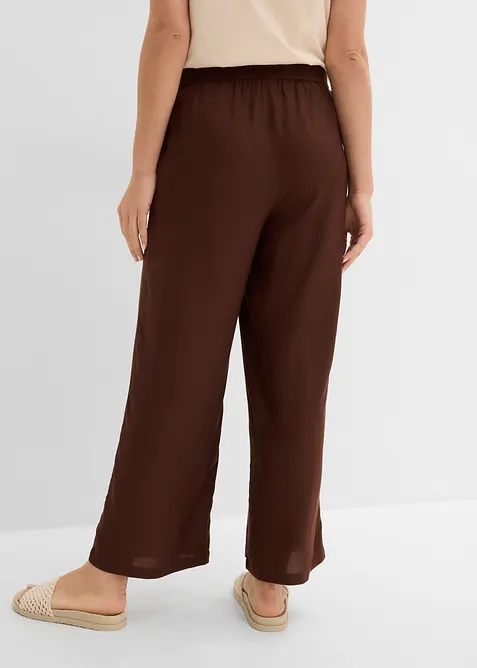Pantalon large &agrave; pinces, bonprix