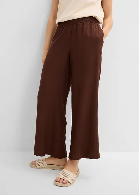 Pantalon large &agrave; pinces, bonprix