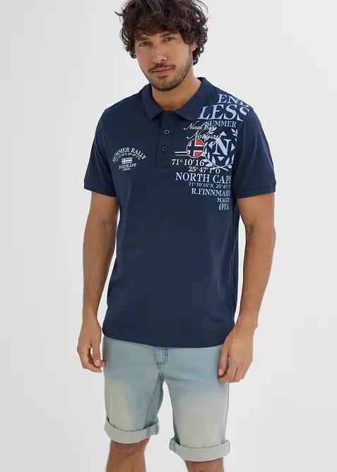 Jersey-Poloshirt, Kurzarm aus Bio-Baumwolle, bonprix