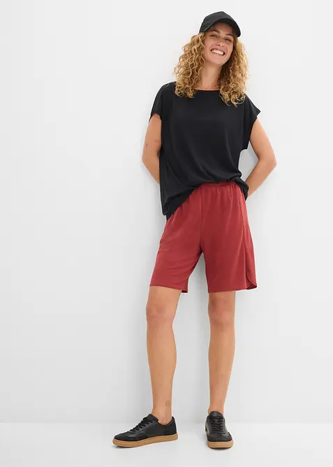 Bermuda taille extensible en mati&egrave;re douce, bonprix
