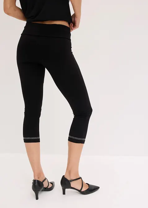 Capri-Leggings mit Glitzer, (2er-Pack), bonprix