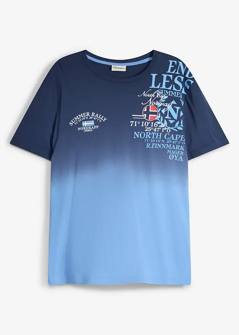T-Shirt mit Farbverlauf aus reiner Bio-Baumwolle, bonprix