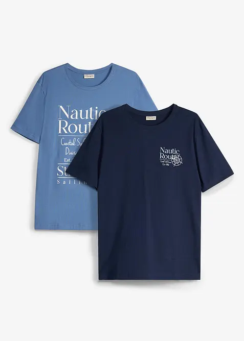 T-Shirt aus reiner Bio-Baumwolle (2er Pack), bonprix