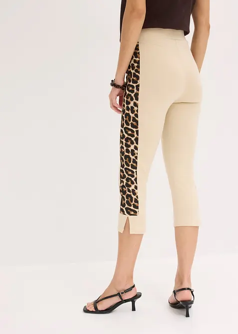 Legging corsaire &agrave; imprim&eacute; l&eacute;opard, bonprix