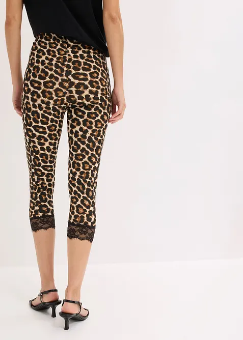 Legging corsaire &agrave; dentelle, bonprix