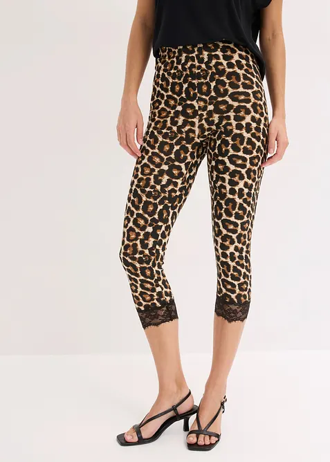 Legging corsaire &agrave; dentelle, bonprix