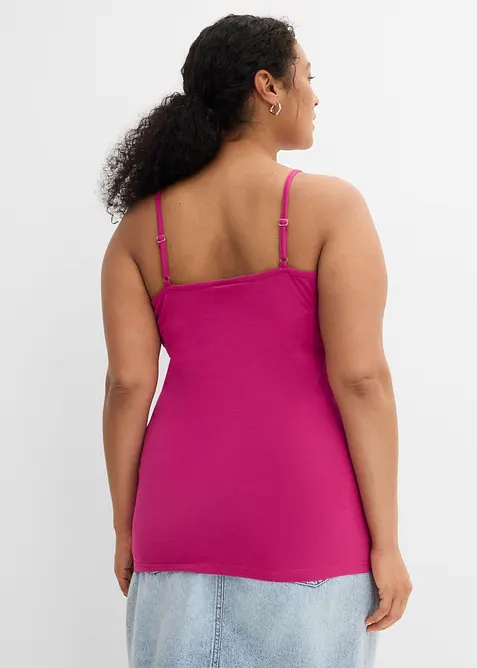 Lot de 6 tops &agrave; fines bretelles r&eacute;glables, bonprix