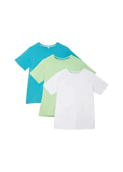 Lot de 3 T-shirts 100% coton, bonprix