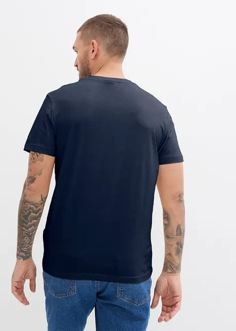 Henleyshirt aus reiner Bio-Baumwolle (3er Pack), bonprix