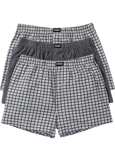 Lockere Jersey Boxershorts aus Baumwolle (3er Pack), bonprix