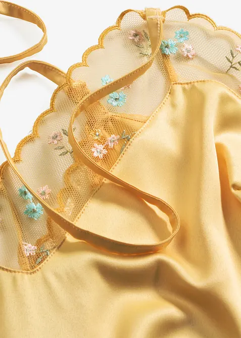 Nuisette en satin avec broderie, bonprix