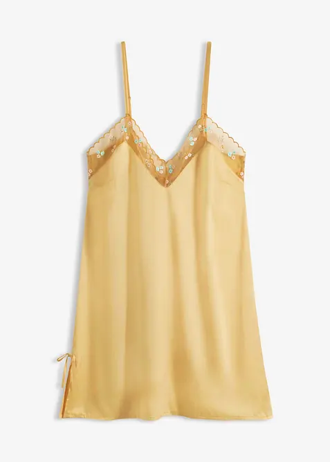 Nuisette en satin avec broderie, bonprix