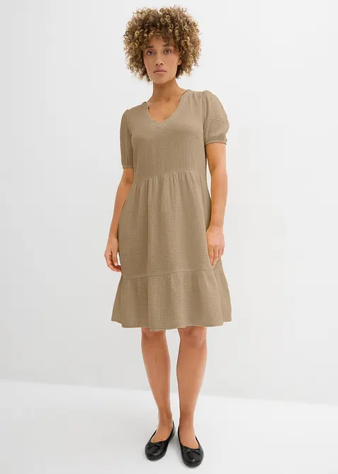 Robe oversize en gaze de coton, bonprix