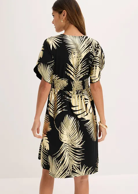 Jerseykleid mit Gold-Druck, bonprix