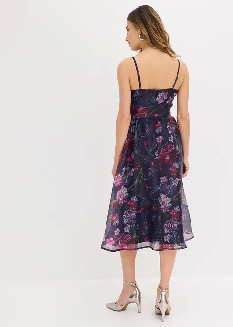 Midikleid aus zartem T&uuml;ll mit Bindeband, bonprix