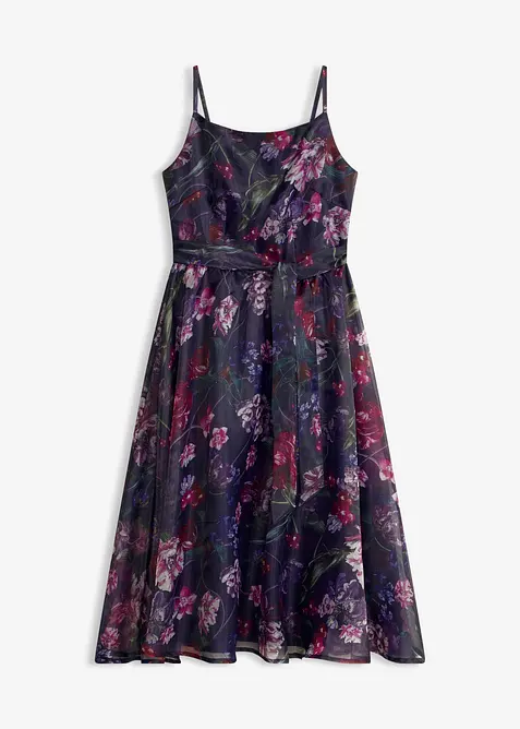 Midikleid aus zartem T&uuml;ll mit Bindeband, bonprix