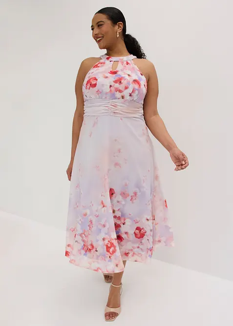 Midikleid mit Drapierung, bonprix
