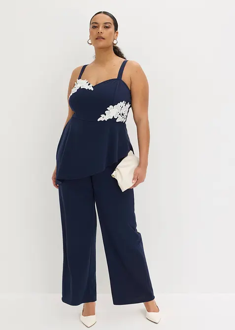 Overall mit Tr&auml;gern und Spitzen-Applikation, bonprix