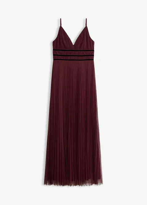 Abendkleid aus zartem T&uuml;ll mit Plisse&eacute;, bonprix
