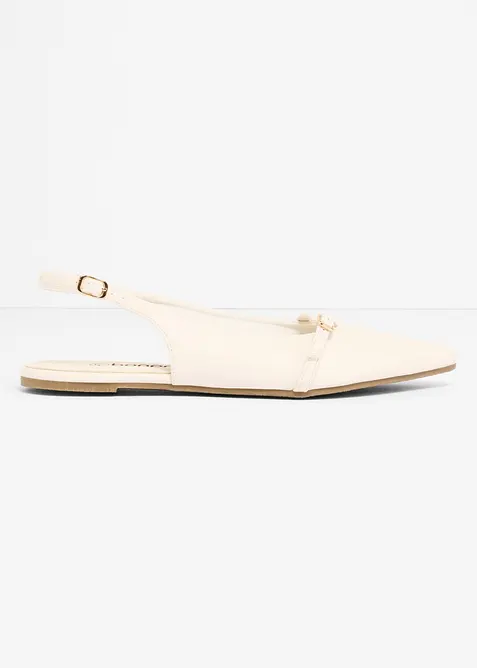 Ballerines slingback avec bride d&eacute;corative, bonprix