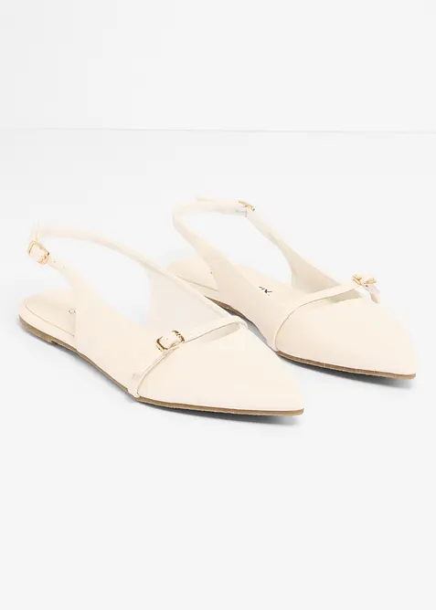 Ballerines slingback avec bride d&eacute;corative, bonprix