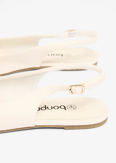 Ballerines slingback avec bride d&eacute;corative, bonprix