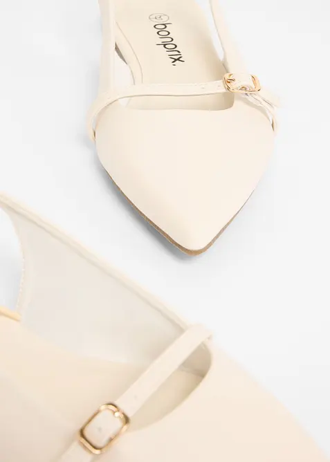 Ballerines slingback avec bride d&eacute;corative, bonprix