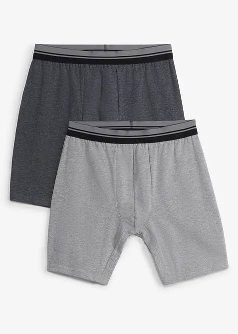 Lange Boxershorts eng mit Baumwolle (2er Pack), bonprix