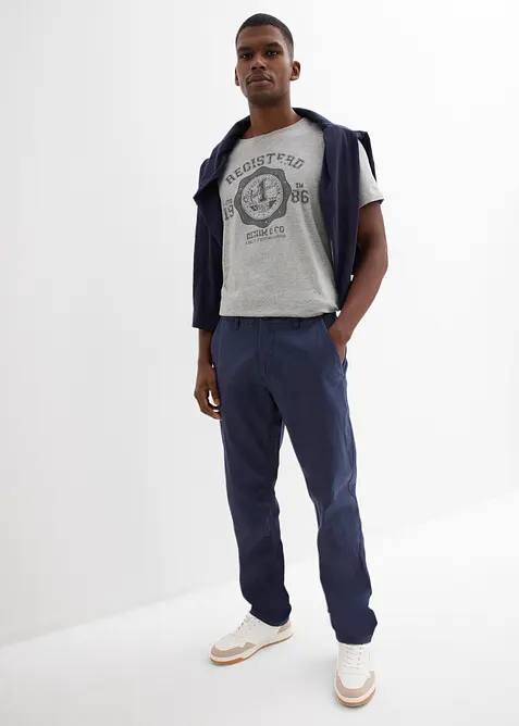 Chinohose aus Leinen-Mix in Regular Fit, bonprix