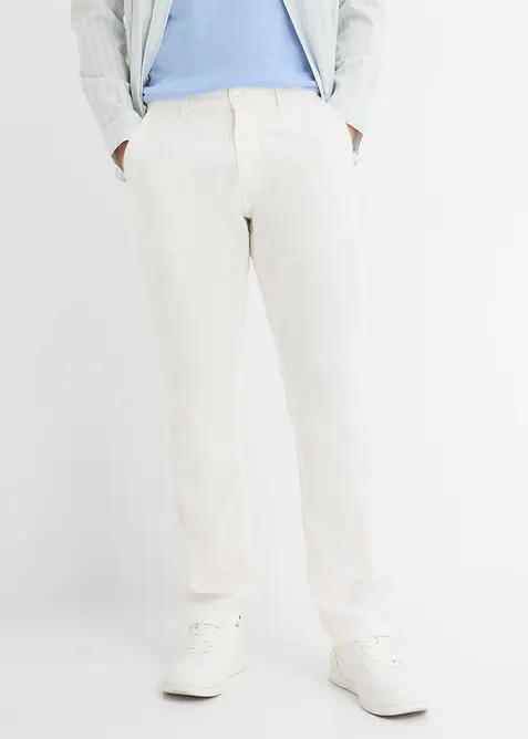 Chinohose aus Leinen-Mix in Regular Fit, bonprix
