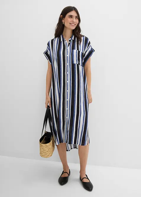 Robe chemise en viscose fluide, bonprix