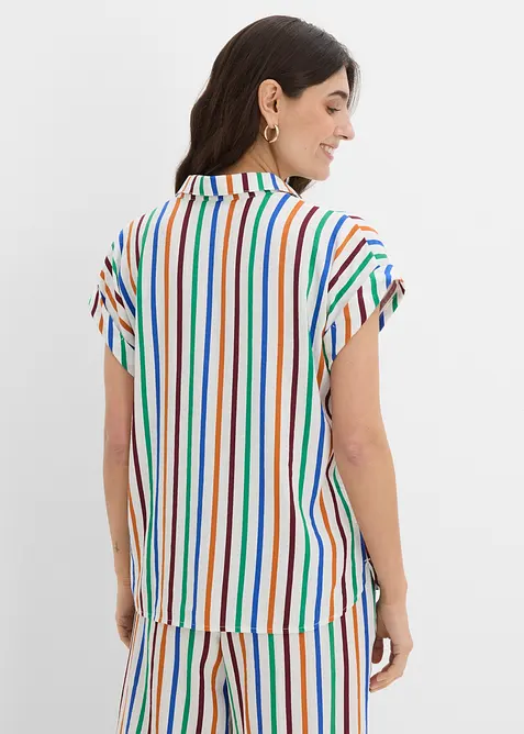 Blouse manches courtes en viscose m&eacute;lang&eacute;e, bonprix