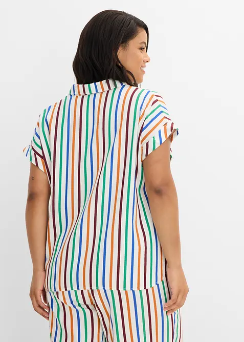 Blouse manches courtes en viscose m&eacute;lang&eacute;e, bonprix