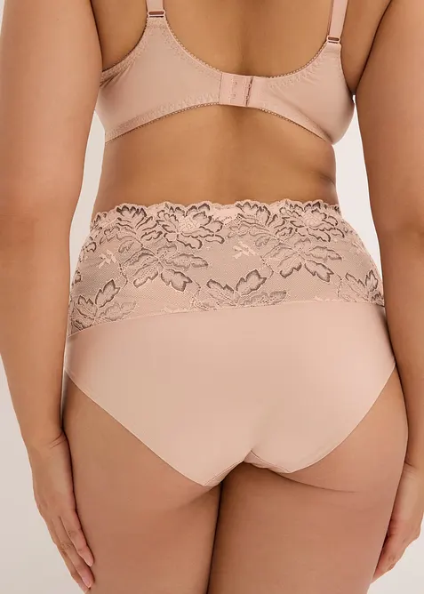 Highwaist Panty mit zarter Spitze, bonprix