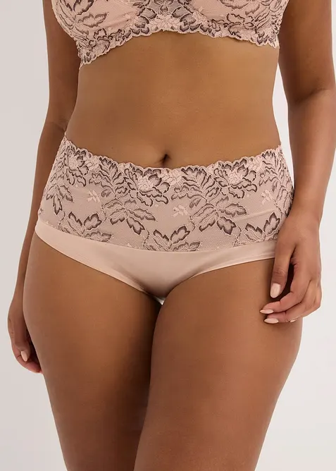 Highwaist Panty mit zarter Spitze, bonprix