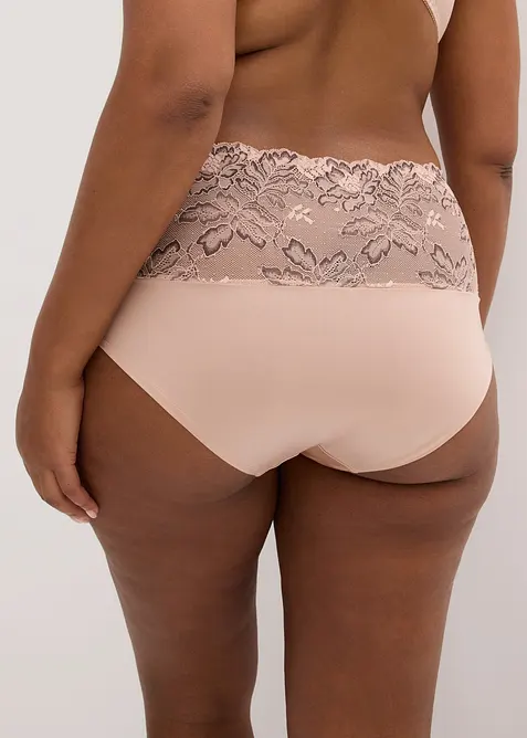 Highwaist Panty mit zarter Spitze, bonprix