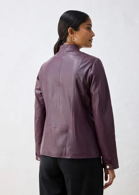 Veste en cuir nappa d&rsquo;agneau, bonprix