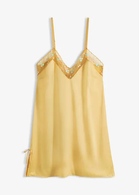 Nuisette en satin avec broderie, bonprix