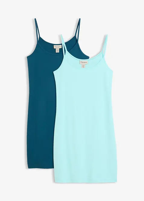 Lot de 2 robes d&eacute;bardeurs 100% coton, bonprix