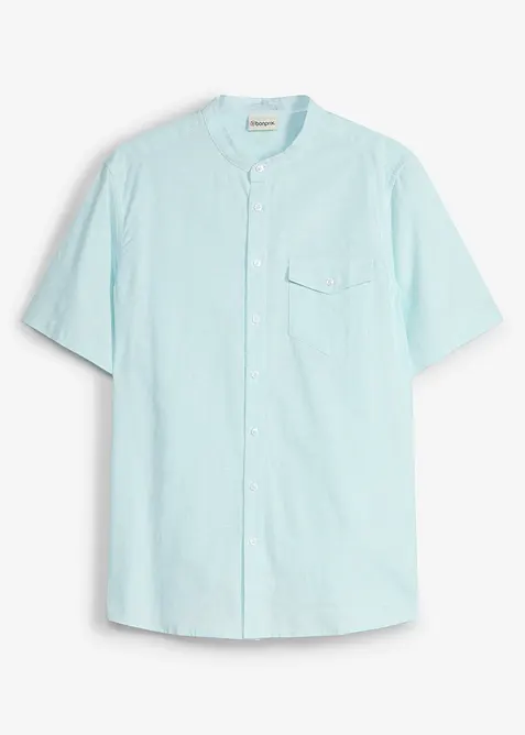 Chemise manches courtes a&eacute;rienne en lin m&eacute;lang&eacute;, bonprix
